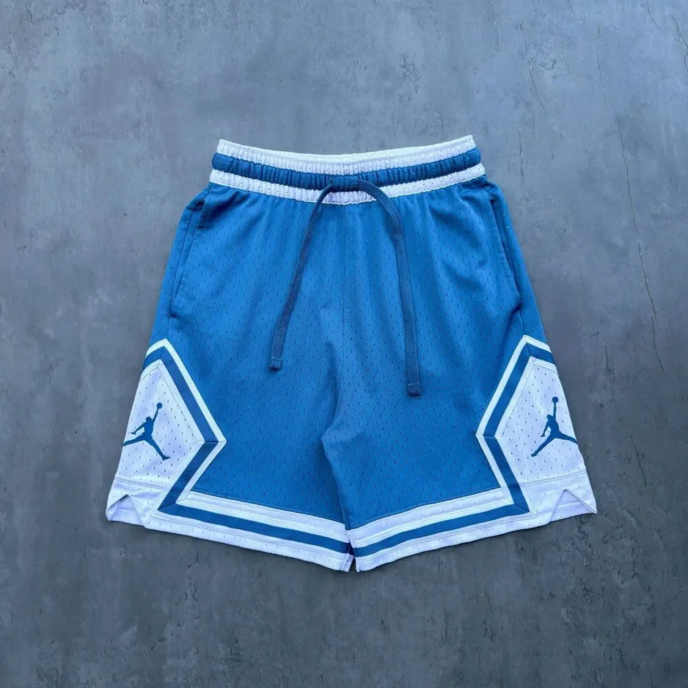 Jordan Nike Diamond Men’s Dri-FIT Basketball Shorts Small DX1487-457 Blue White